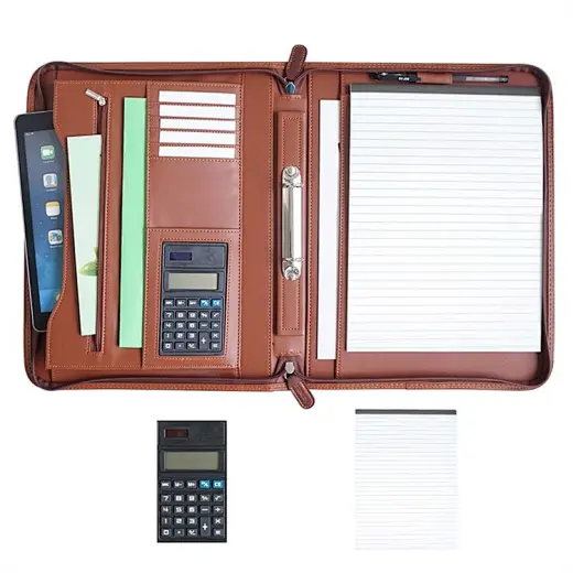 carpeta a4 cartera de cuero