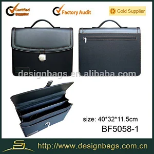 Men fashion design executive leather briefcase with special lock