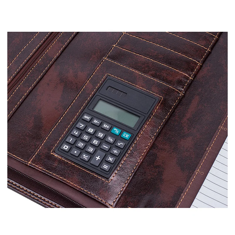 Wholesale new design practical office pu leather lawyer business zipper portfolio