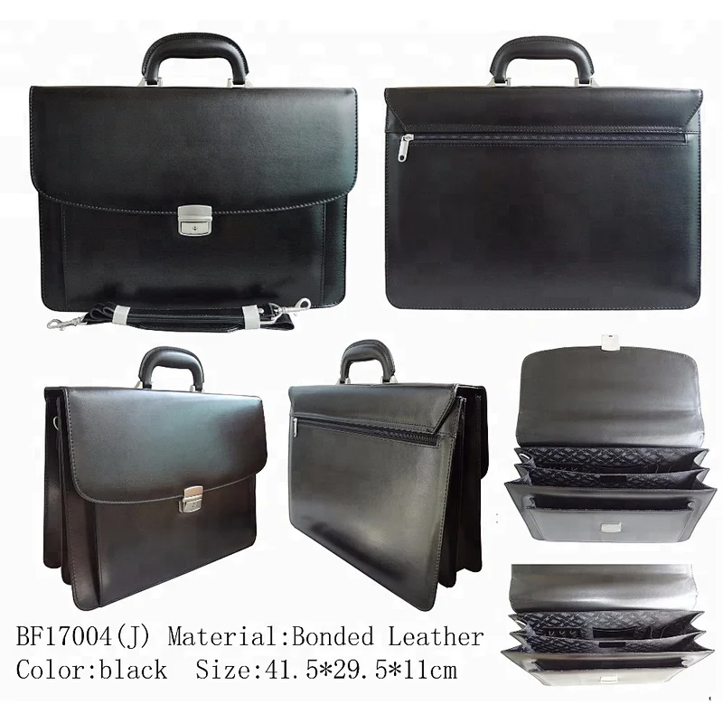 Custom trendy briefcase and wholesale business mens genuine leather briefcase