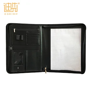 Business PU Leather Binder business portfolio folders Documents Travel Portfolios with phone