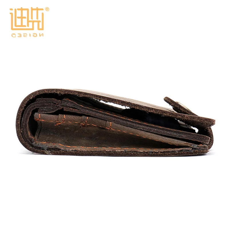 Fashion vintage crazy horse leather long size clutch  wallet money clip for men