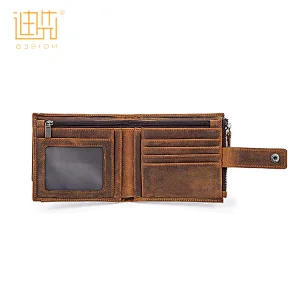 Custom new design best selling fashion personalized branded cowhide leather wallet