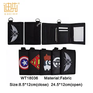 Fashion colorful printed brand men wallet with zipper