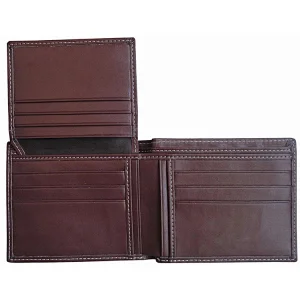 Guangzhou factory mens PU leather wallet with coin slot