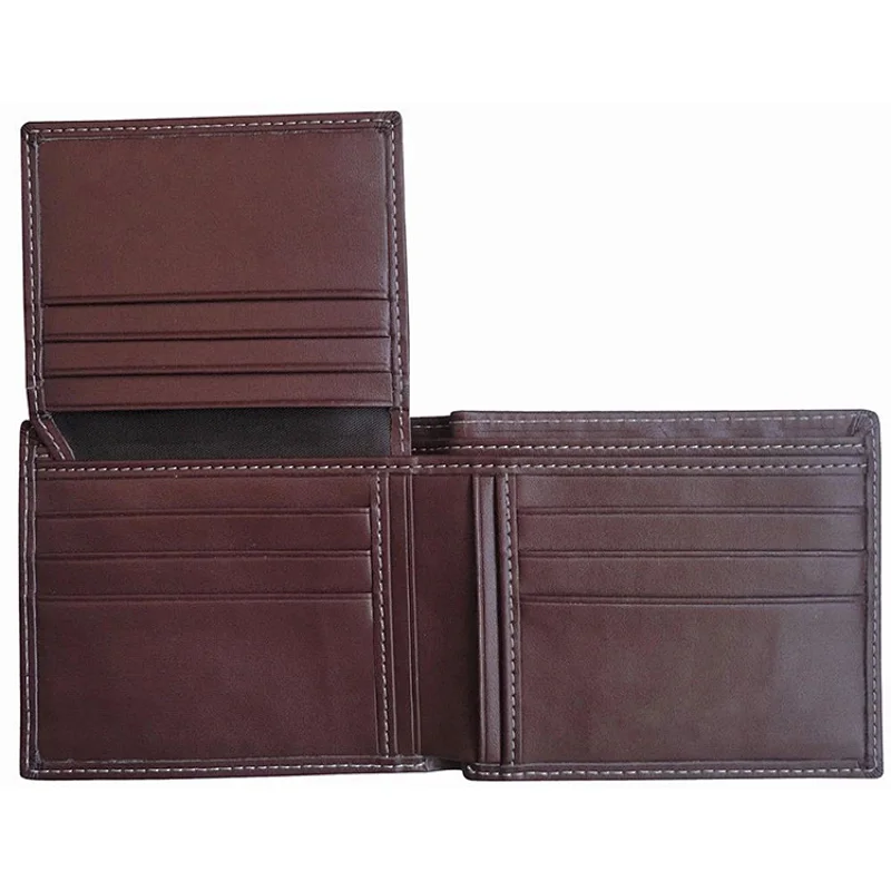 Guangzhou factory mens PU leather wallet with coin slot