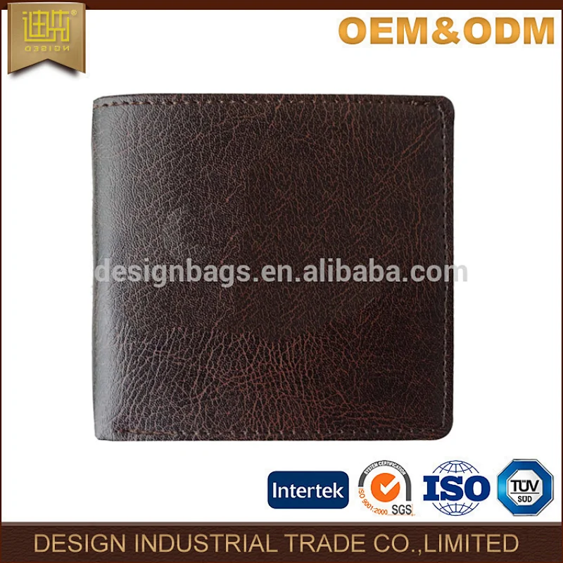 High quality PU leather wallet brown wallet for men