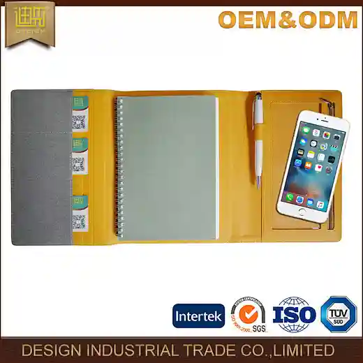 carpeta de cuaderno con soporte para teléfono