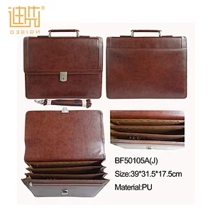 Wholesale men business briefcase PU leather for lawyer