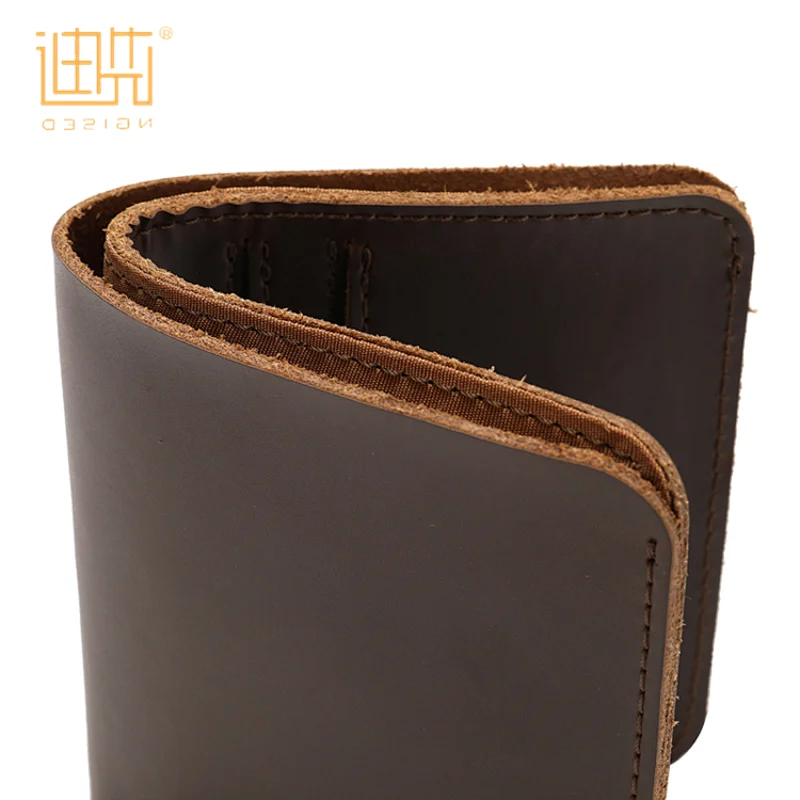 manufacturer coffee color simple and convenient secure cow hide leather wallet