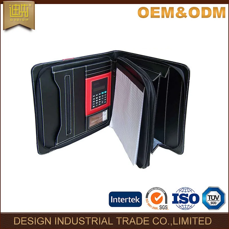 new design Handmade artist A4 leather design paper file folder portfolio men portfolio holder