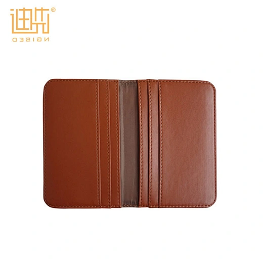 real leather short clip wallet for men