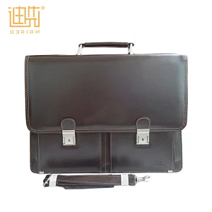 Custom trendy briefcase and wholesale business mens PU leather briefcase