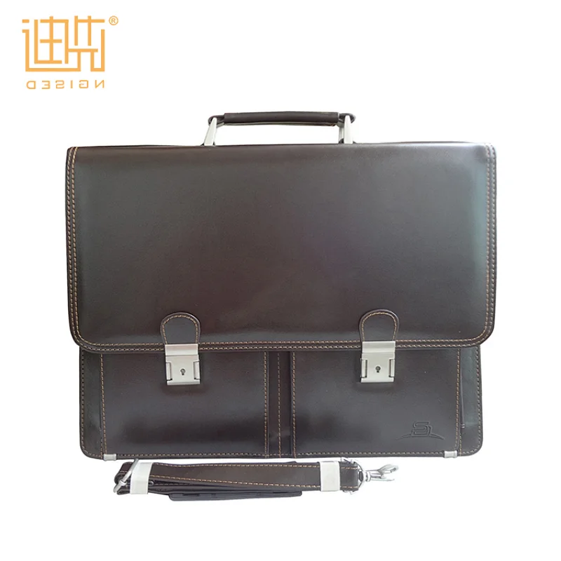 Custom trendy briefcase and wholesale business mens PU leather briefcase