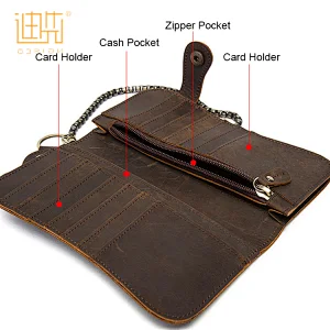 New arrival fashion coin purse passport wallet travel built-in zipper crazy horse leather men wallet