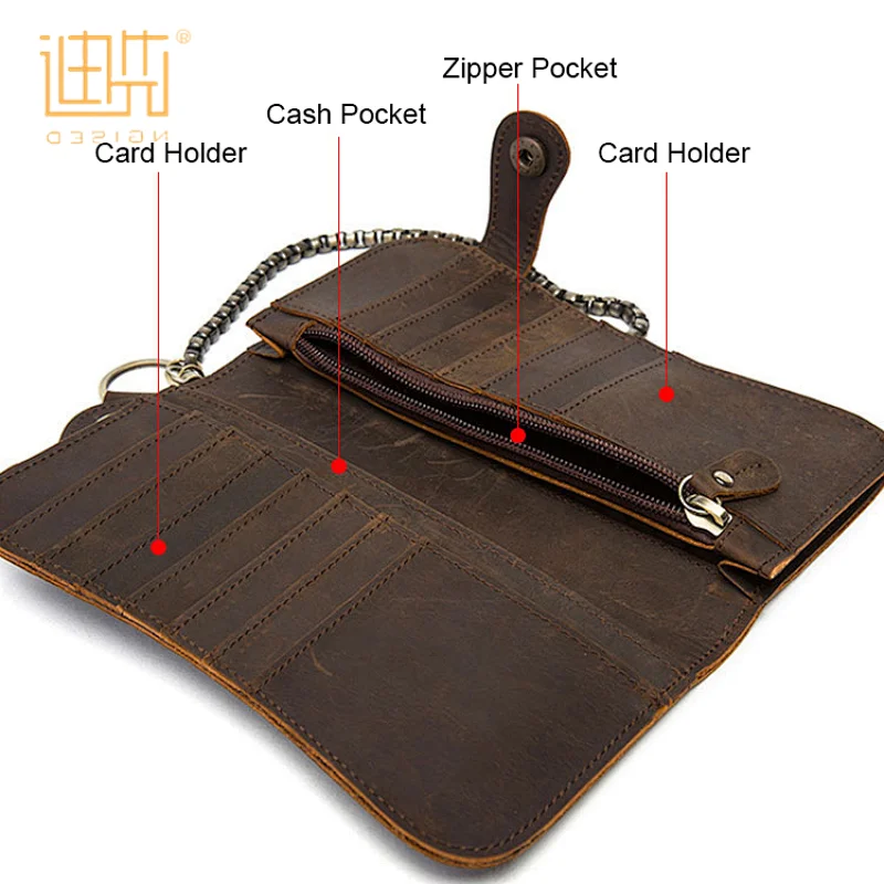 New arrival fashion coin purse passport wallet travel built-in zipper crazy horse leather men wallet