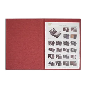 Hot Selling A4 PU Leather Certificate Folder with Clear Protective Cover