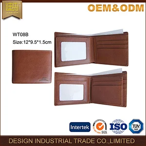 Good quality men PU leather wallet for wholesale