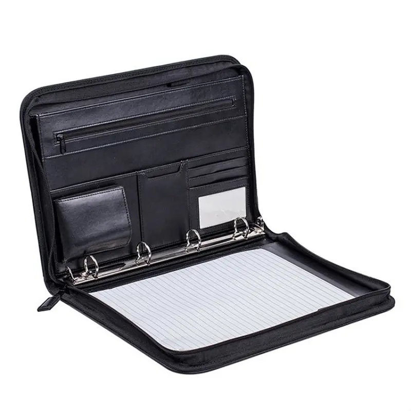 China manufacturer professional PU leather padfolio portfolio file folder
