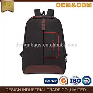 Popular cool black nylon backpack for men or women