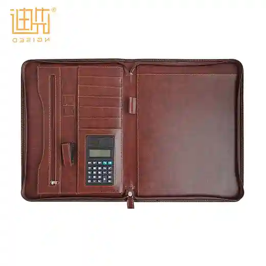 a4 leather portfolio with calculator
