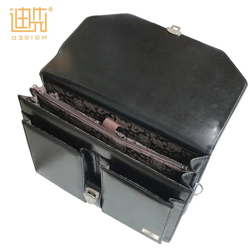 Wholesale custom handle business fashion PU leather briefcase for man