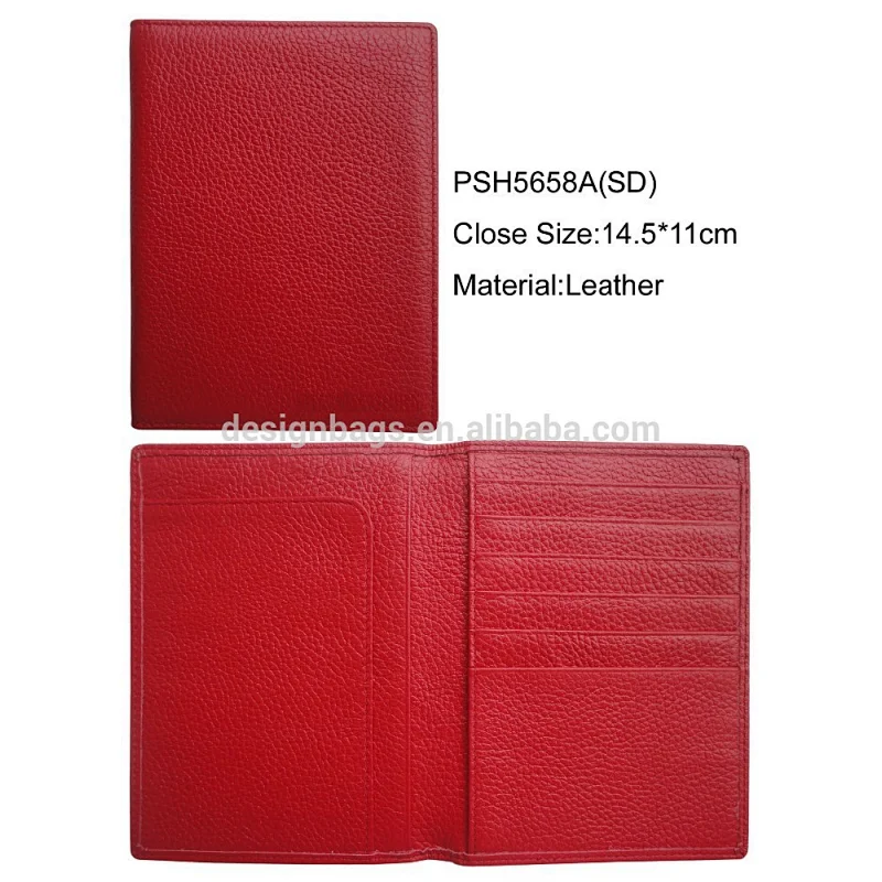 Hot sale custom leather passport and ticket holder