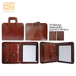 A4 size PU portfolio expanding file folder with business
