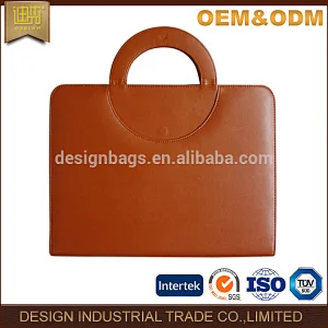 High quanty retractable handle portfilio file holder with zipper