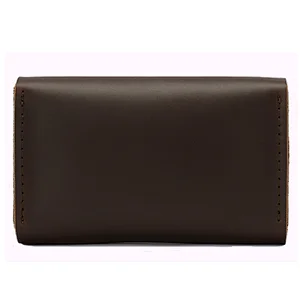 Customized fashion travel mini pocket buckle fixing men's leather thin money wallet