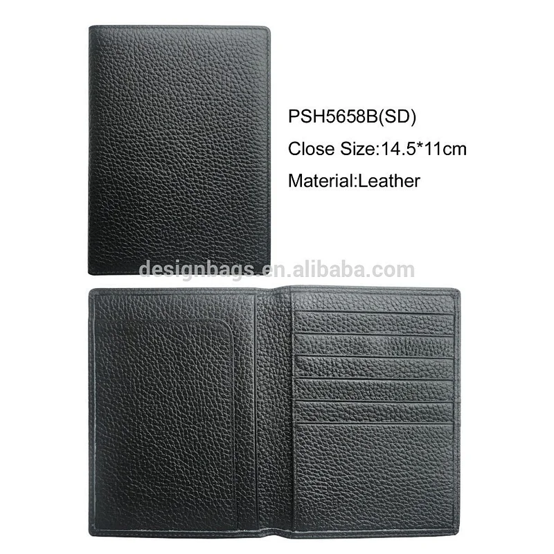 Hot sale custom leather passport and ticket holder