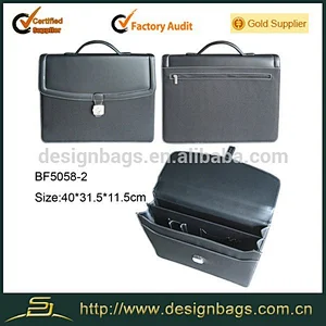 Men fashion design executive leather briefcase with special lock