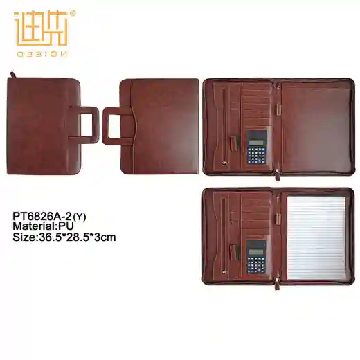 a4 leather portfolio with calculator