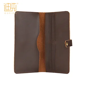Wholesale high quality slim buckle fixing wallet design leather wallet