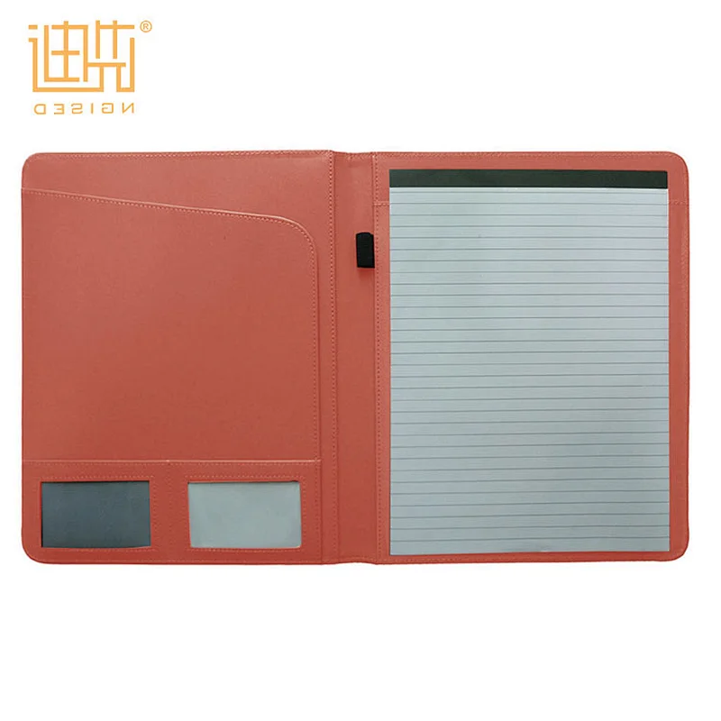 New design women Pu Leather notepad portfolio with card holder