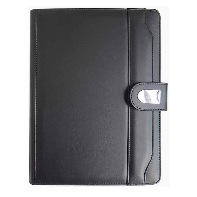 Conference A4 PU leather expandable men's portfolio files and folders