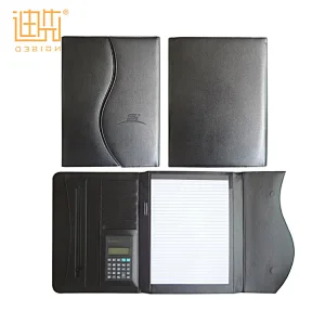 Hot sale pu leather file folder portfolio for a4 office business conference portfolio