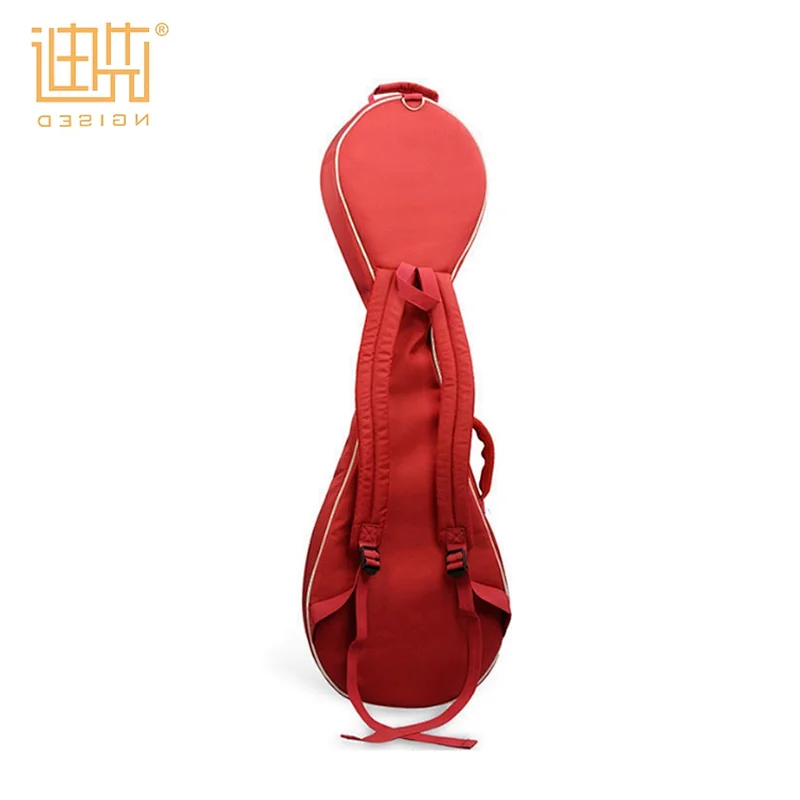 Custom mesh handle fashion lute instrument red adjustable backpack carry bag