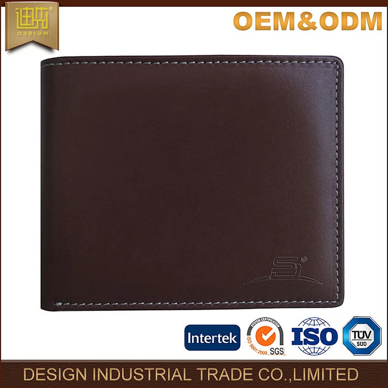 gift item promotional brown men Pu leather wallet men
