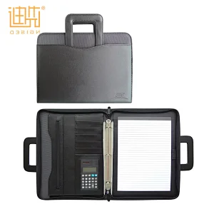 A4 file holder briefcase portfolio with calculator