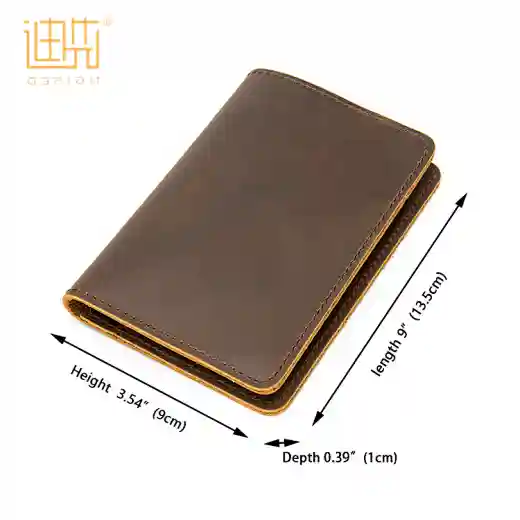 cartera con tarjetero de piel genuina