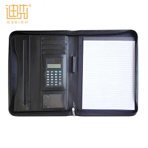 High quality conference folder, leather folder with logo custom