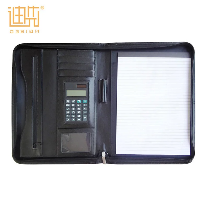 High quality conference folder, leather folder with logo custom