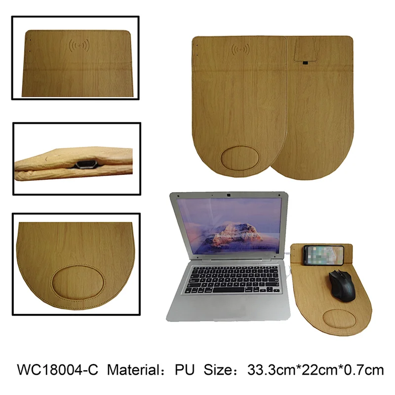 OEM new universal custom pu mouse  pad wireless charger fast for Apple
