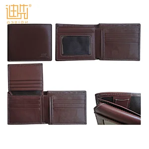 Guangzhou factory mens PU leather wallet with coin slot
