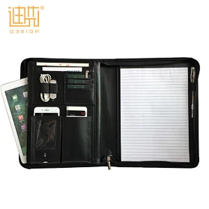 Business PU Leather Binder business portfolio folders Documents Travel Portfolios with phone