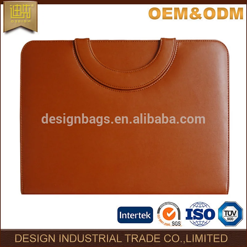 High quanty retractable handle portfilio file holder with zipper