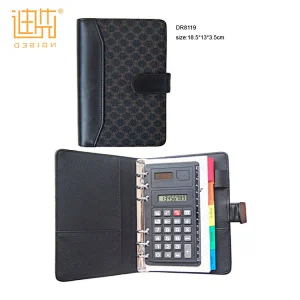 Professional new best office stationery hardcover leather file folder notebook diary planner agenda planner with ring binder