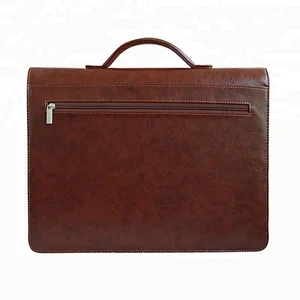 Guangzhou wholesale stylish handmade business PU leather briefcase men with shoulder strap