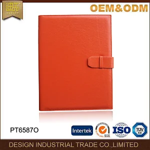 Marketing gift items promotion A4 leather portfolio file folder